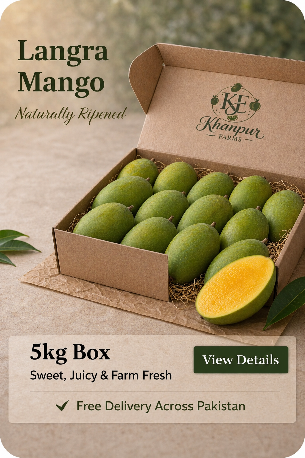 Langra Mango — Bold, Tangy & Full of Character Harvesting 10th June